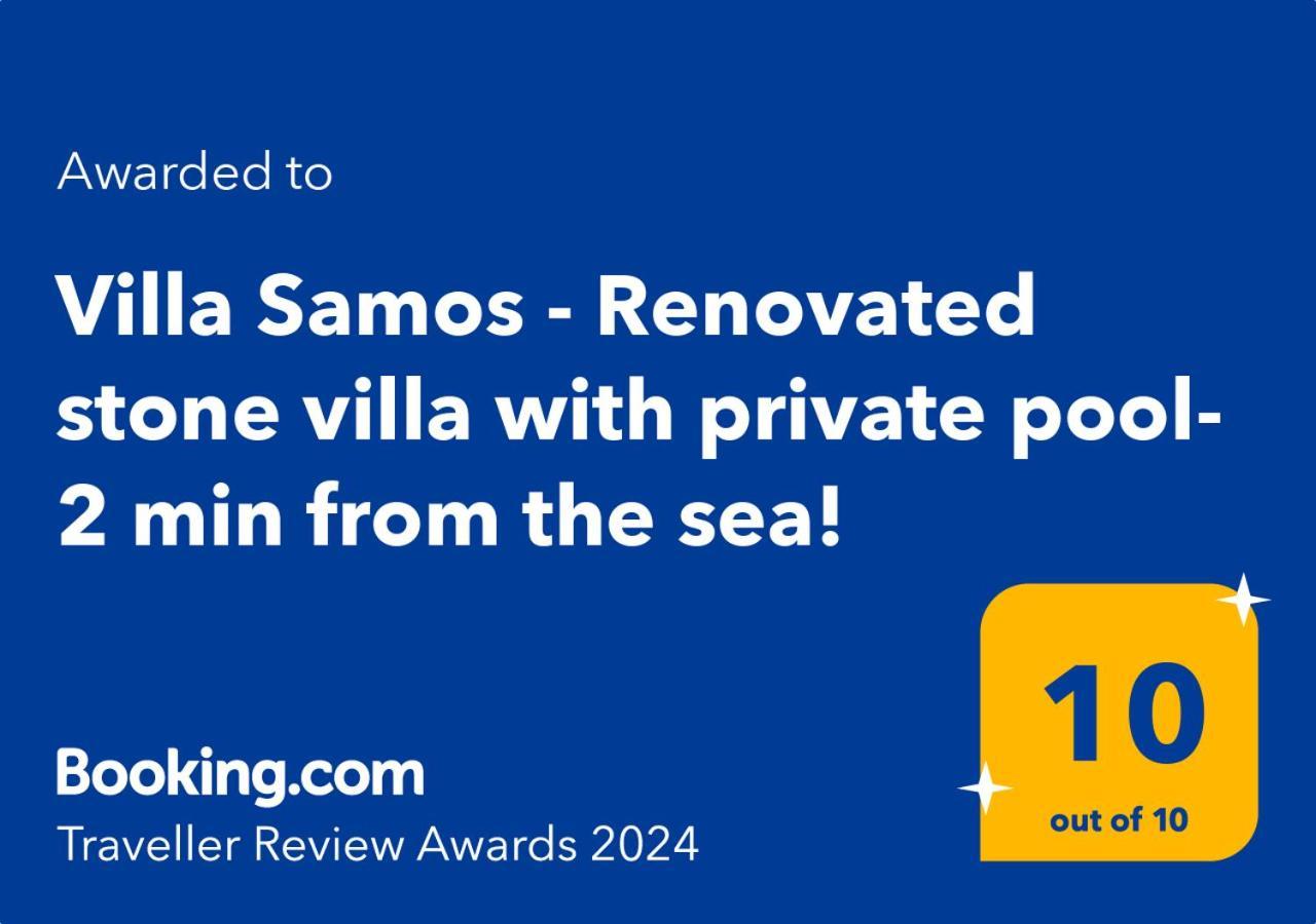 Villa Samos - Renovated Stone Villa With Private Pool- 2 Min From The Sea! Ágios Konstantínos Buitenkant foto